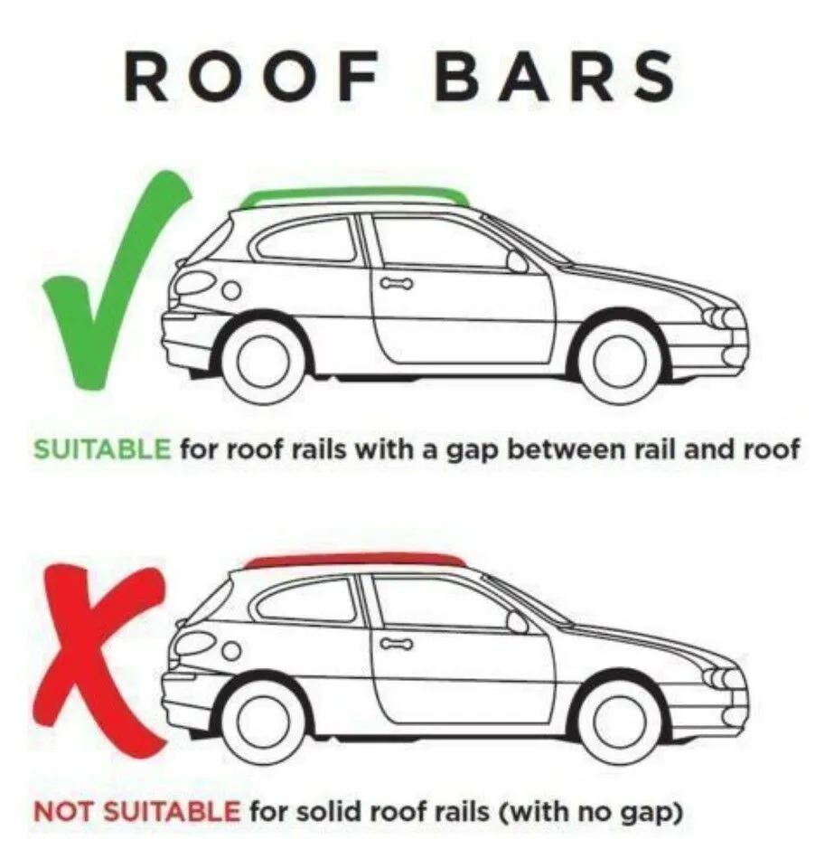 135Cm 90Kg Locking Aluminium Carroof Rack Bars For Nissan Qashqai &  2