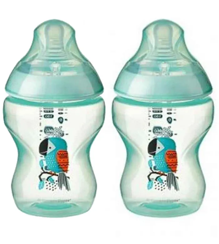 260ML/9OZ 2-PK Tinted Bottle Lime Pink   Green Tommee Tippee 422582