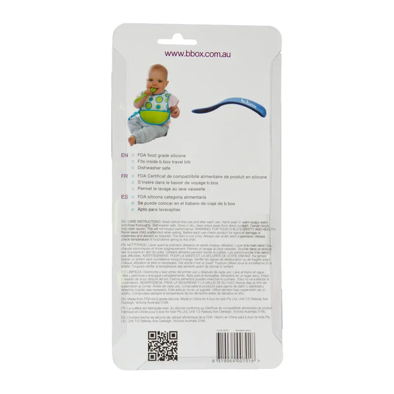 B.box Flexible Silicone Spoons (2pk) (Green/Blue)