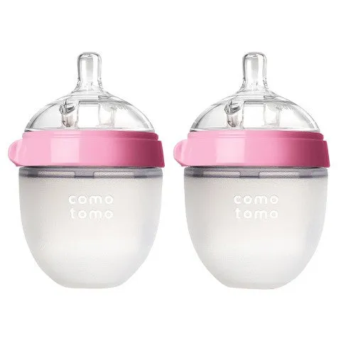 ComoTomo Pink 5oz 2pk Natural Feel bottle