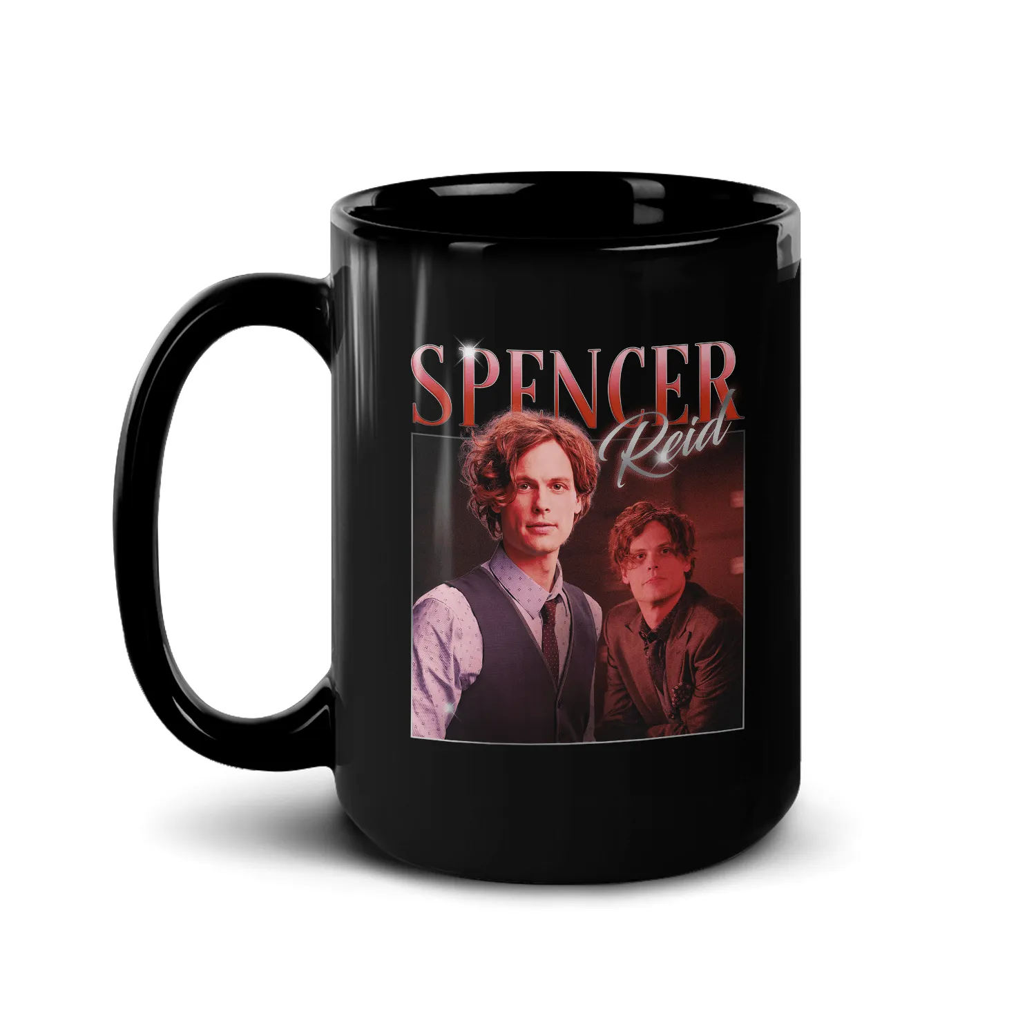 Criminal Minds 80's Spencer Reid Black Mug