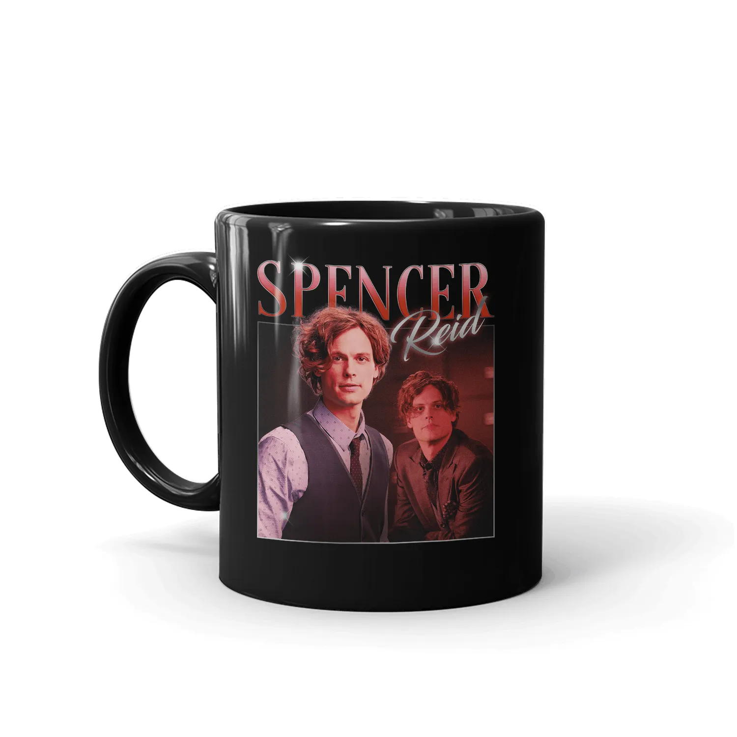 Criminal Minds 80's Spencer Reid Black Mug