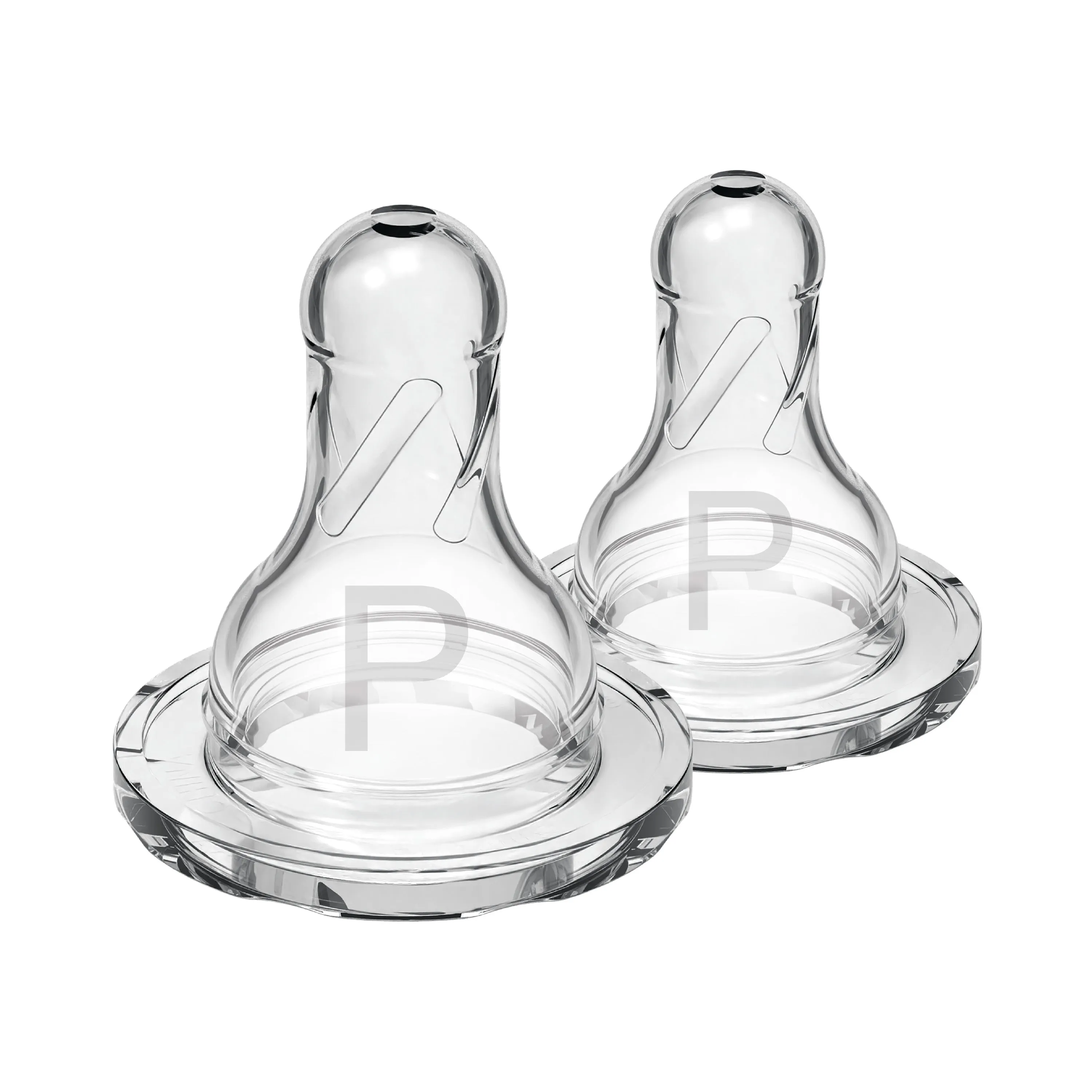 Dr. Brown's Preemie Flow Silicone Narrow Nipple, 2-Pack Transparent Birth  to 3M