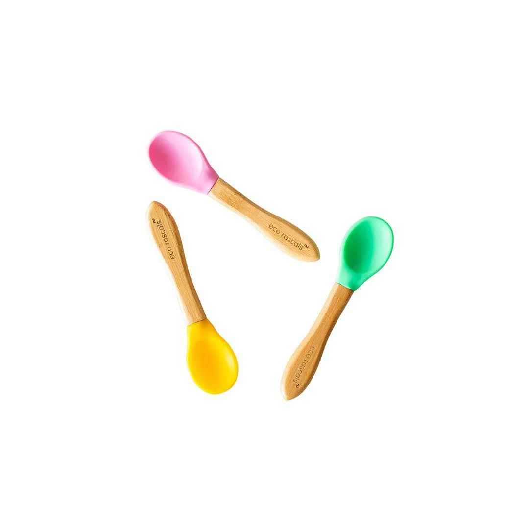 Eco Rascals Spoons - Pink/Green/Yellow - 3 Pack