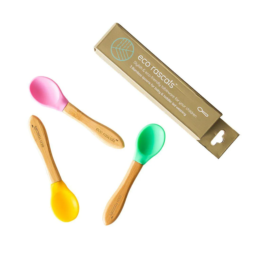 Eco Rascals Spoons - Pink/Green/Yellow - 3 Pack