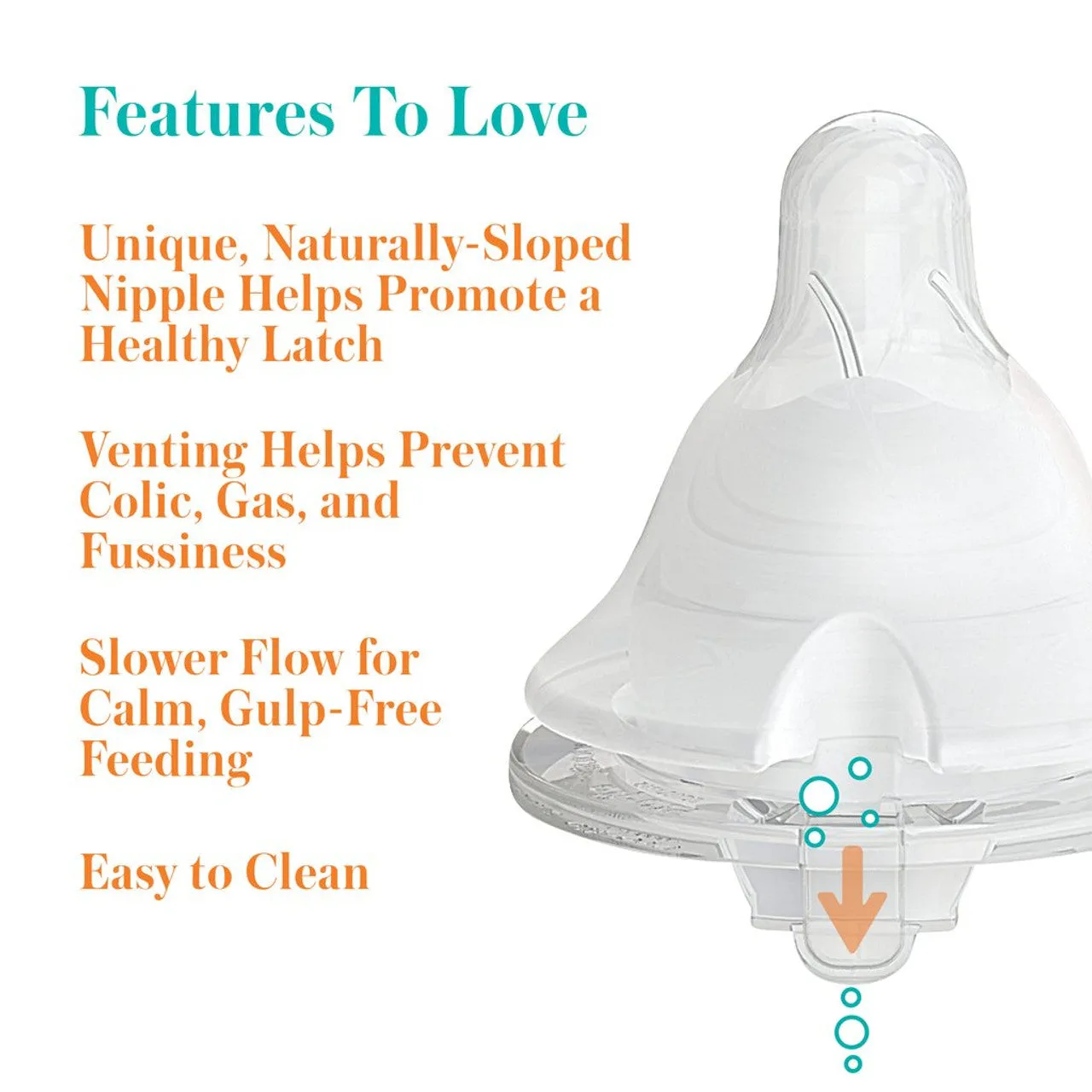 Evenflo Balance   Wide Neck Bottles, 5oz, Slow Flow Nipple