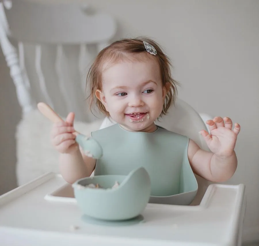 Glitter & Spice Silicone Bowl   Spoon Set - Dusty Rose