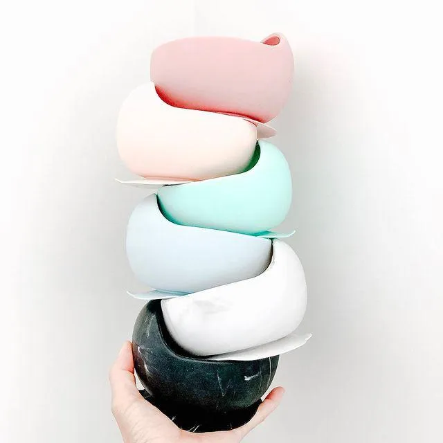 Glitter & Spice Silicone Bowl   Spoon Set - Dusty Rose