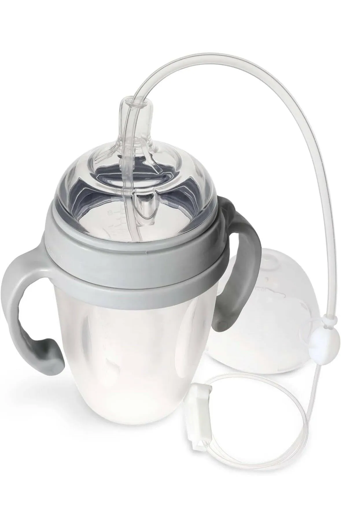 haakaa Gen.3 Silicone Supplemental Nursing System Baby Nutrition Feeding Bottle Combo -0m  Baby,Breastfeeding Essential -BPA Free - Grey