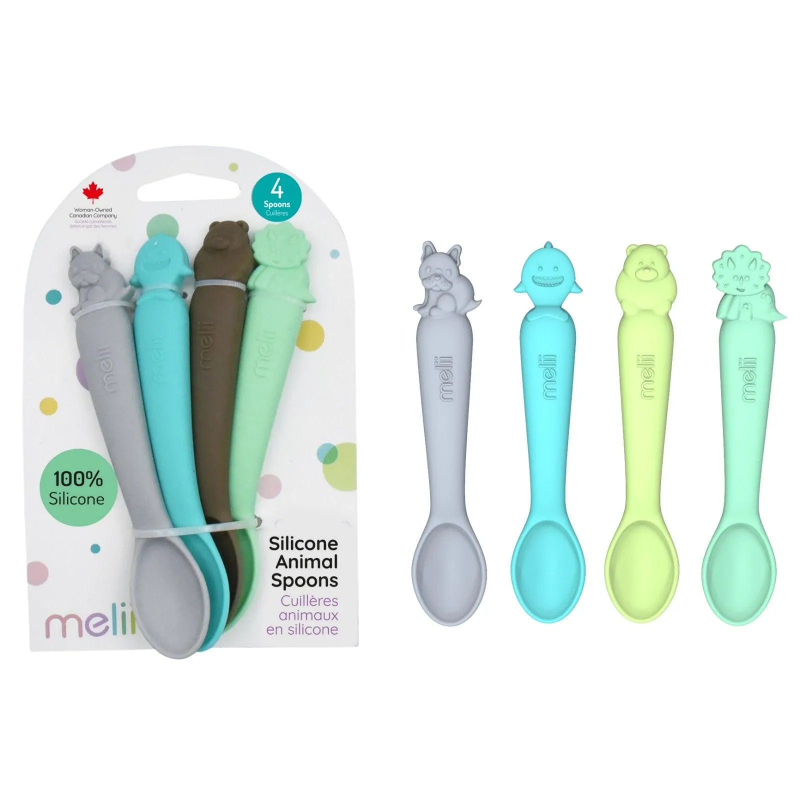 Melii Silicone Spoons - 4 pack