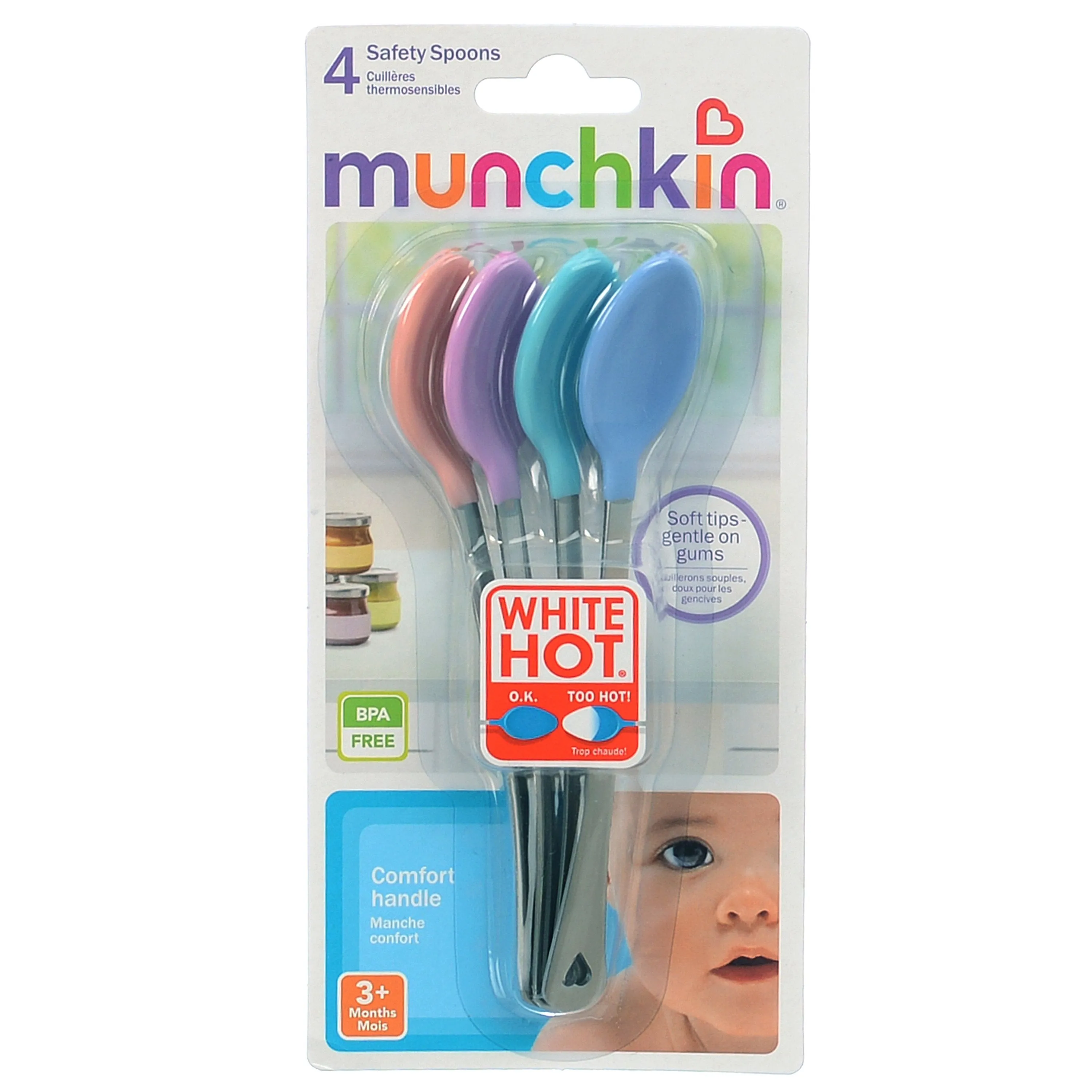 Munchkin White Hot Safety Spoons 4pk