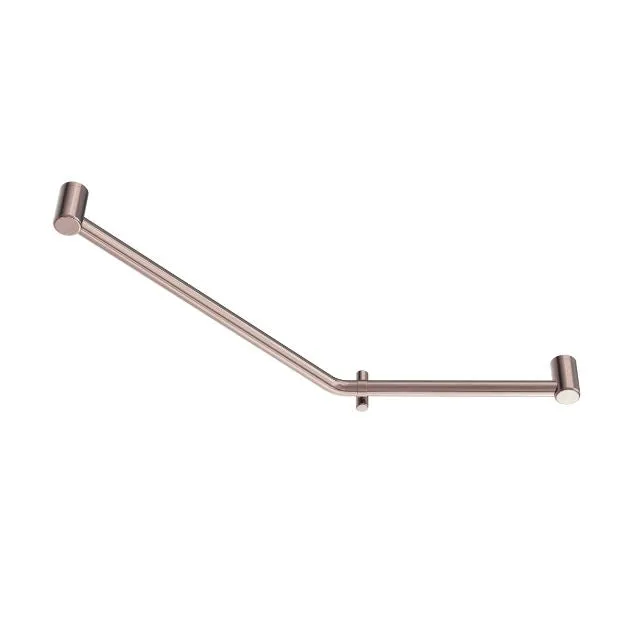 Nero Mecca Care 32mm Ambulant 45 Degree Bent Tube Grab Rail 450x650mm Brushed Bronze