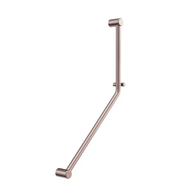 Nero Mecca Care 32mm Ambulant 45 Degree Bent Tube Grab Rail 450x650mm Brushed Bronze