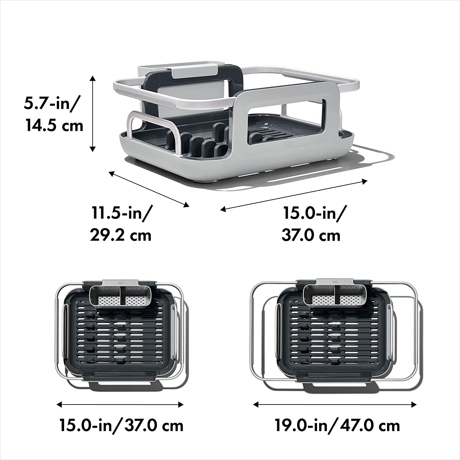 OXO GG OVER THE SINK ALUMINUM DISH RACK