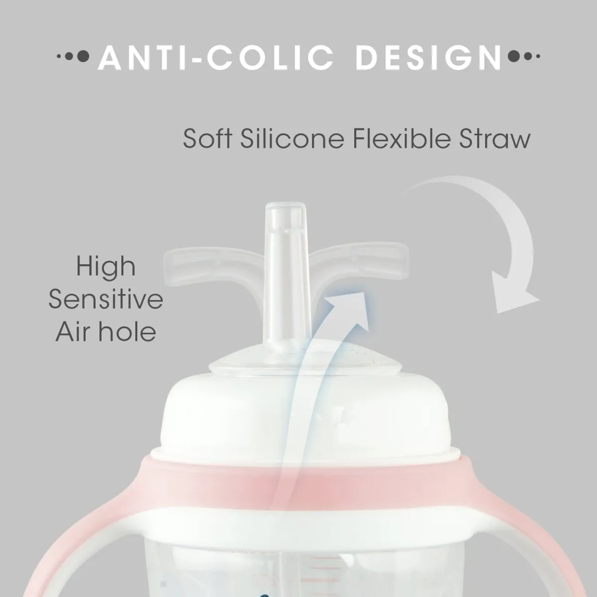R for Rabbit Baloo Baby Straw Sipper- Pink
