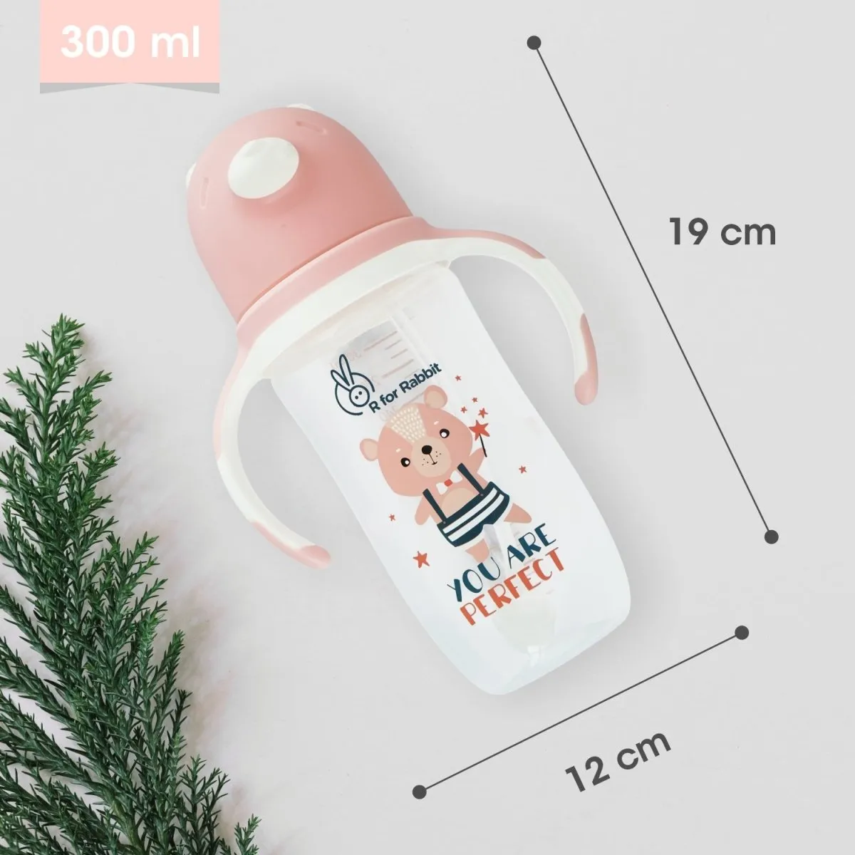 R for Rabbit Baloo Baby Straw Sipper- Pink