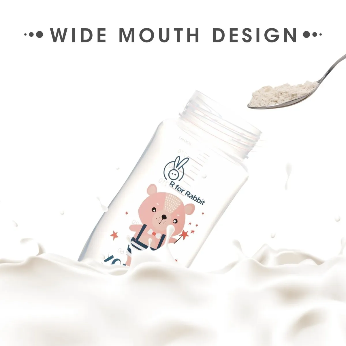 R for Rabbit Baloo Baby Straw Sipper- Pink