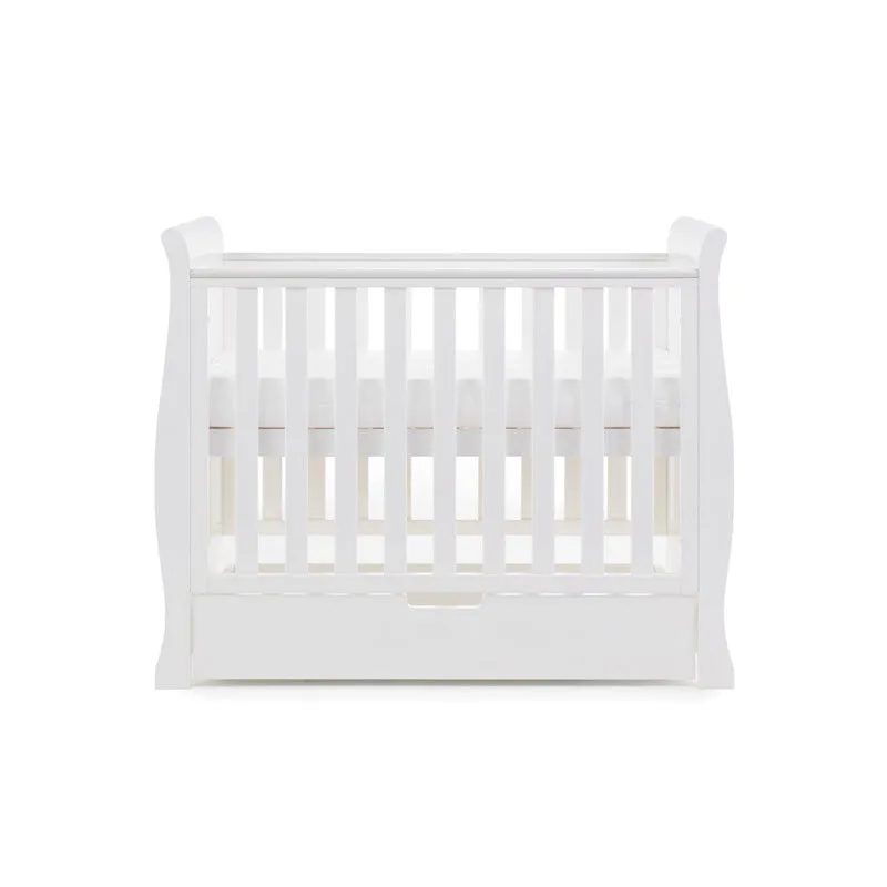 Stamford Space Saver Sleigh Cot - White