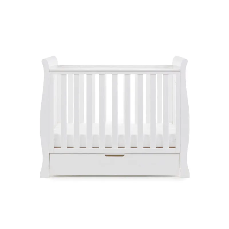 Stamford Space Saver Sleigh Cot - White