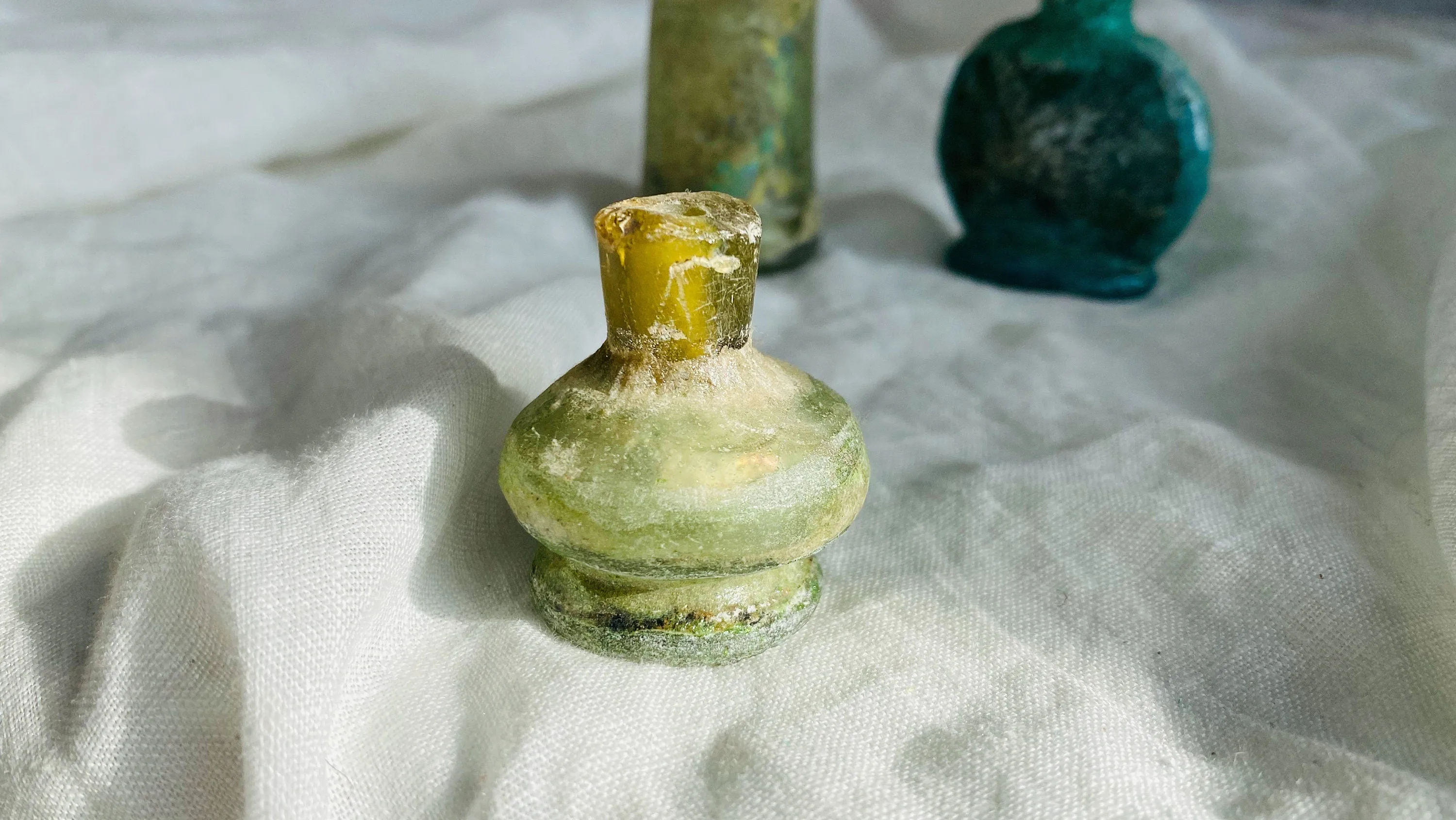 Trio of Ancient Roman Bottles. 0199