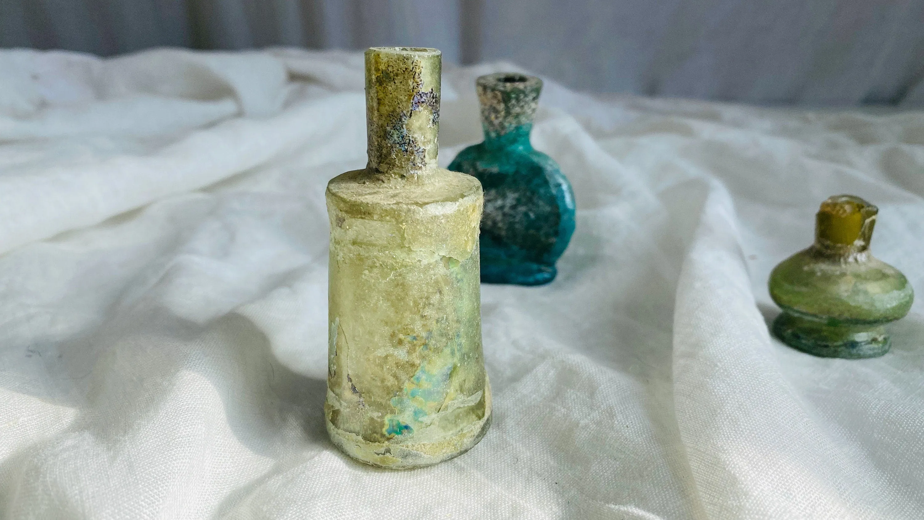 Trio of Ancient Roman Bottles. 0199